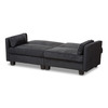 Baxton Studio Felicity Modern Dark Gray Upholstered Sleeper Sofa 146-8971